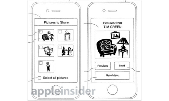 This patent can make IPhone user OK enter in the other side communicate to the photograph is shared to it when awaiting condition or locate the information such as data
