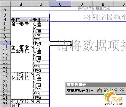 Excel数据透视表分类求学生成绩平均值(2)_软