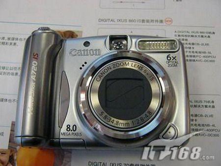 全手动防抖DC佳能A720IS降至1600元