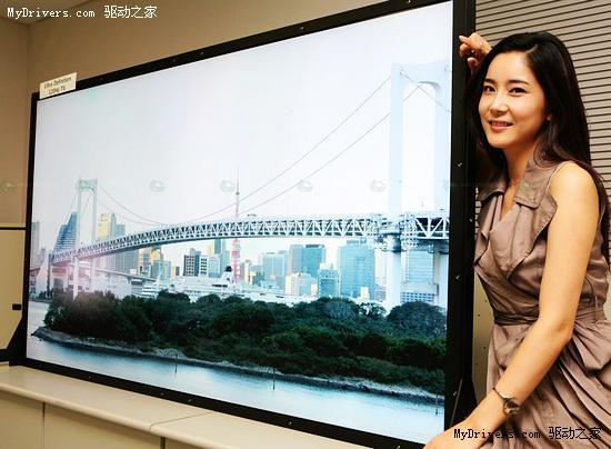 三星展示82英寸2160p高清电视