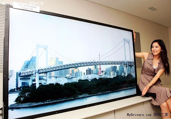 三星展示82英寸2160p高清电视