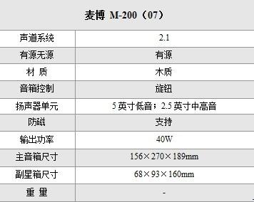 元旦特价回馈麦博m20007仅售138