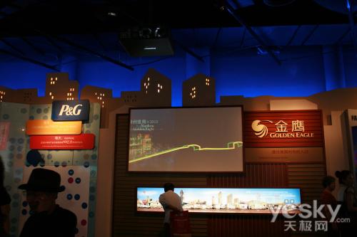 四维体感松下工程投影带您进入世博美国馆