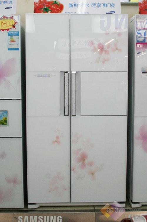 三星新品对门冰箱 馨韵花纹大中热卖