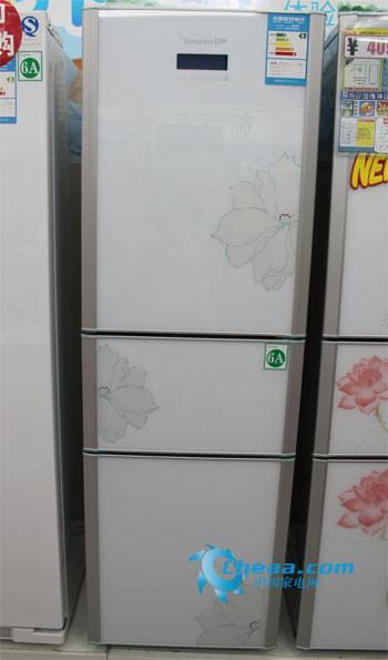 冰莹明亮的玻璃面板容声232L冰箱热销