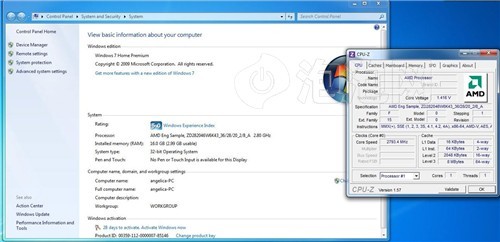 默频2.8GHz!推土机CPU-Z截图被曝光!