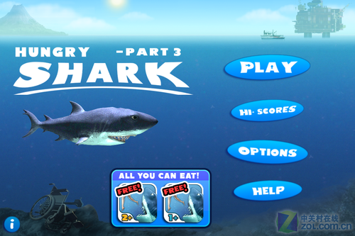 app今日免费:嗜血狂鲨之hungry shark3