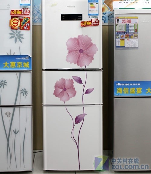 生态果蔬保鲜盒海信三开门冰箱2499元
