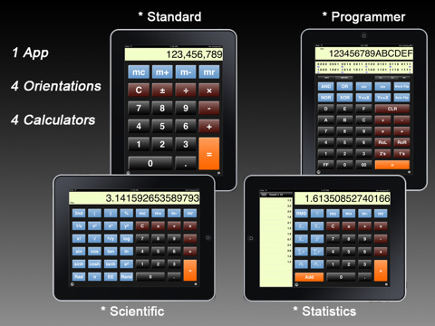 科学计算好帮手 iPad软件四合一计算器_手机