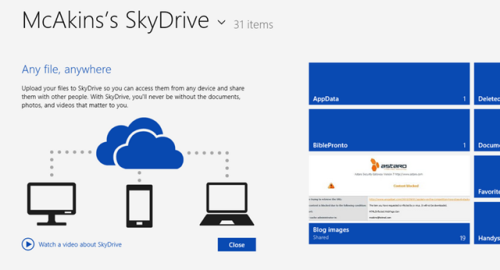 Win8全新SkyDrive已在Windows Store发布