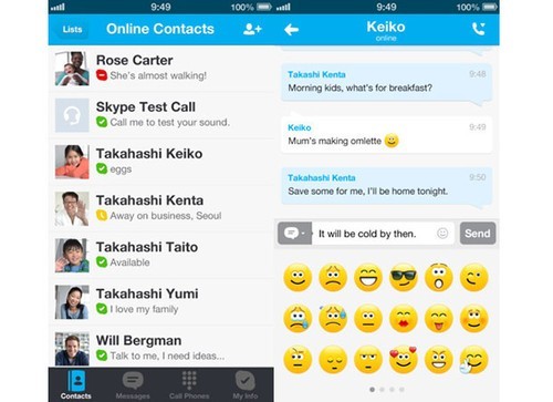 iOS版Skype更新 支持微软账号与动态表情|微软