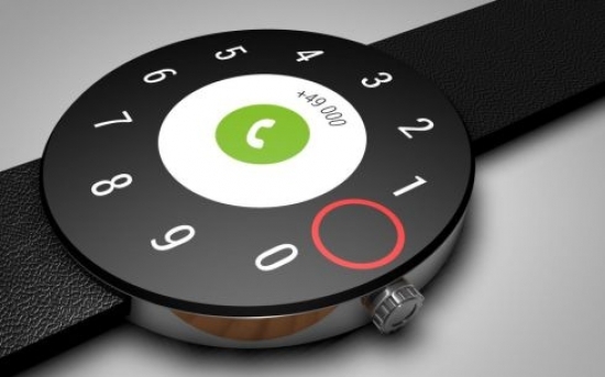超薄时尚旋转拨号HTC安卓智能手表曝光