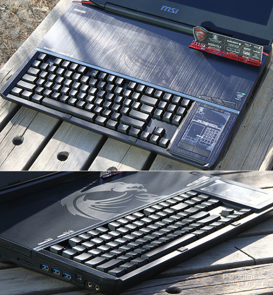 标杆微星茶轴机械键盘游戏本GT80评测(2)