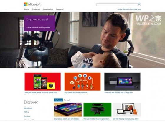 微软首页大改版：Modern元素与响应式设计