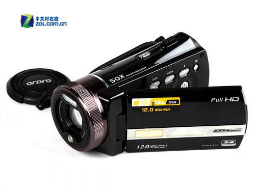 5倍光学变焦镜头 高清摄像机欧达D200评测_数