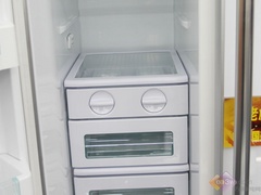 海尔牡丹花设计对开门冰箱低价卖