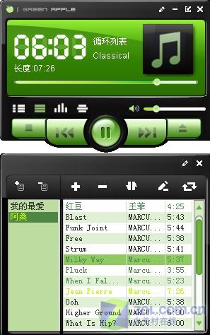 妙用青苹果 实现音乐播放器多窗口管理_软件学
