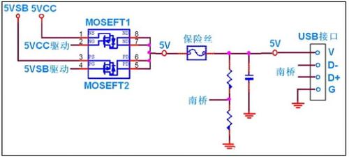 moseft切换 5v 5vsb电路原理