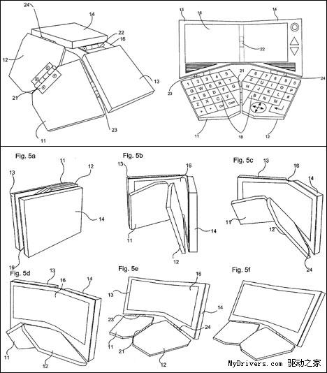 诺基亚申请折叠屏幕和键盘专利