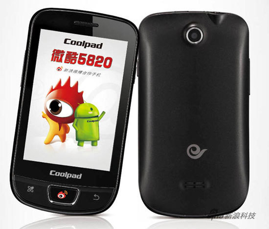 新浪联合酷派推出首款EVDO微博手机5820_手机
