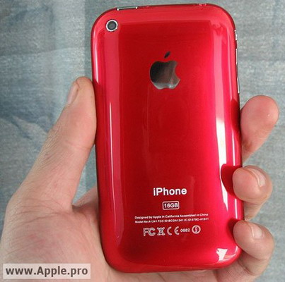 苹果也出翻盖机?iPhone 3G红色版神秘现身_手机