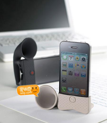 柔软 大喇叭 iPhone4手机专用扬声器_手机