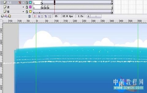 Flash打造碧海蓝天海鸥飞翔动画_软件学园