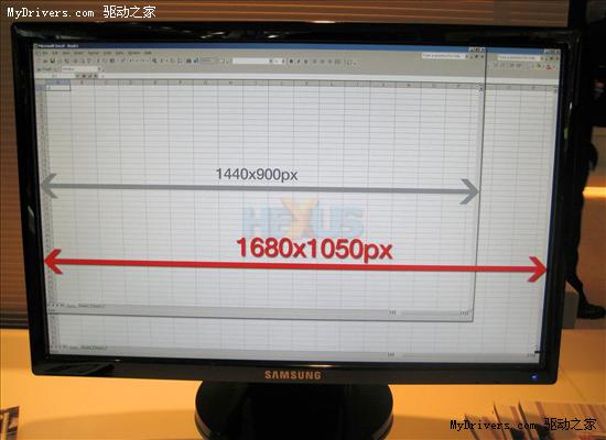 三星展示2048×1152分辨率22寸宽屏_软件