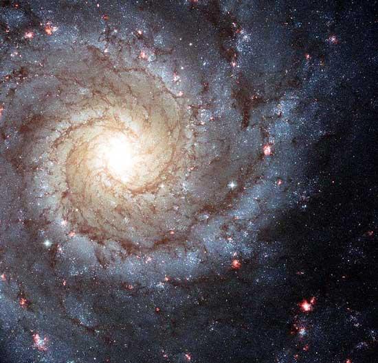 哈勃拍到螺旋幻影星系含1千亿颗恒星(图)