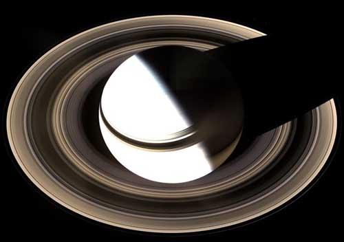 2007年度精彩太空照片：土星幻彩光环