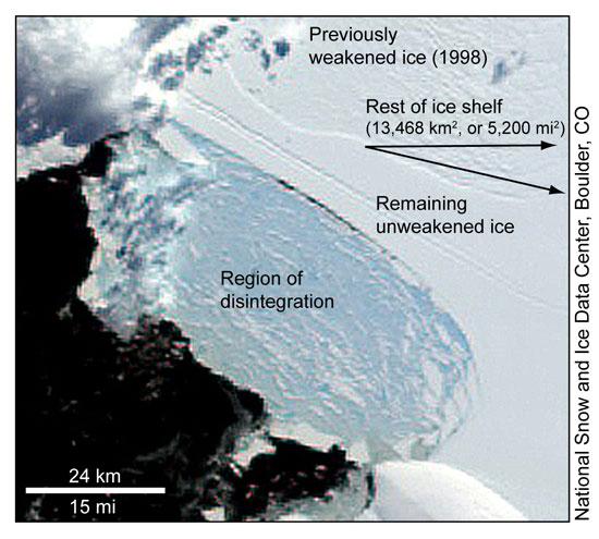 南极巨型冰架坍塌大小堪比7个曼哈顿(图)