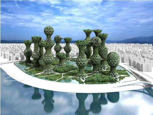 韩国欲造摩天蜂巢城形如外星生物(组图)