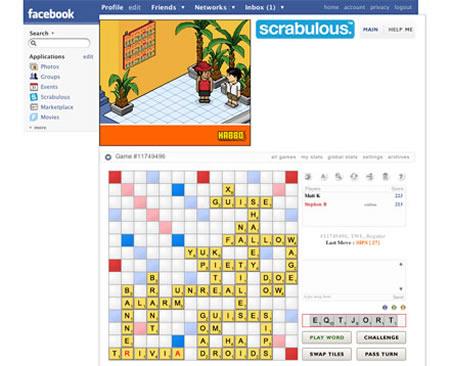 Facebook���ȹر�Scrabulous��Ϸ