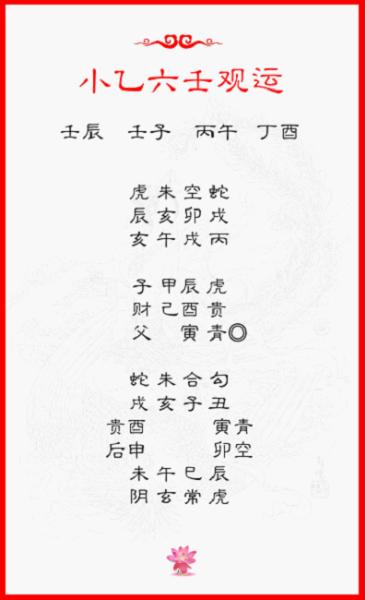 八卦命理:小乙六壬观运之壬子月(图)