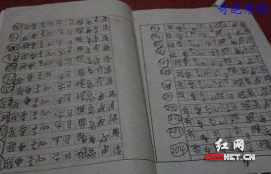 满作业本的“我要专心学习提高成绩”