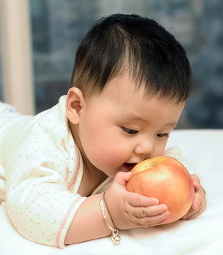 星光熠熠宝宝秀第83:啃苹果(图)__亲子中心_新浪网