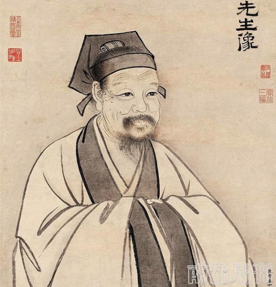 明代画家郭诩所绘的朱熹像.
