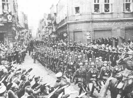1938年10月5日，德军占领苏台德地区