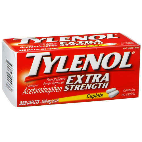 图为强效型泰诺(tylenol extra strength)