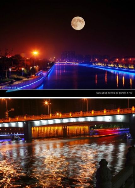济南小清河夜色魅惑 济南小清河夜色魅惑