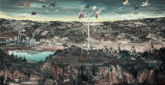 为大地输液-亚麻布面油画-于会见-2012年 为大地输液-亚麻布面油画-于会见-2012年