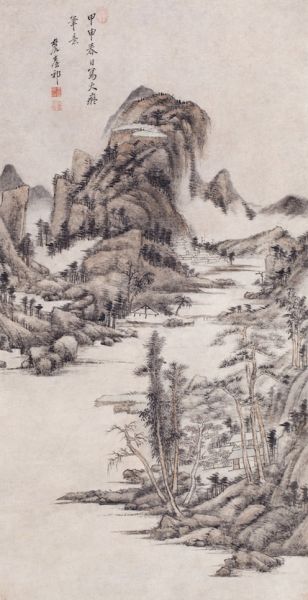 王原祁 仿大痴笔意 王原祁 仿大痴笔意