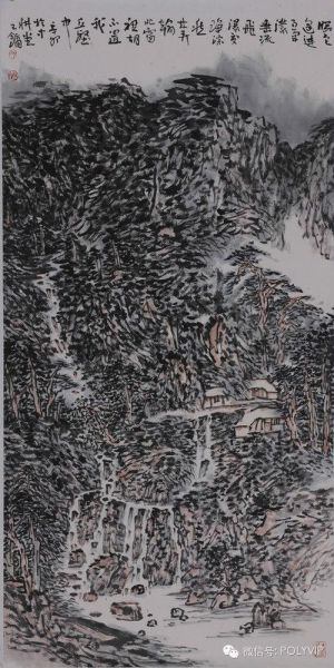 王镛 《瞑色遥连雨气濛》 137cm×69cm 2011年作 王镛 《瞑色遥连雨气濛》 137cm×69cm 2011年作
