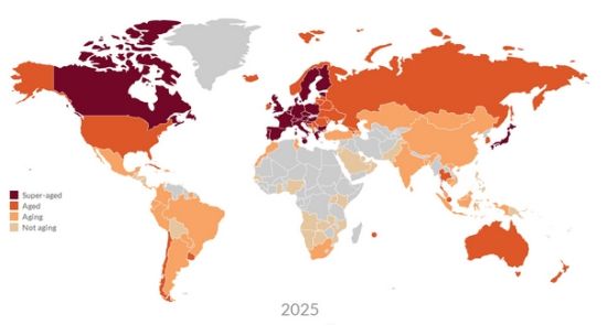 全球人口老龄化加速:2030年超高龄国家增至3