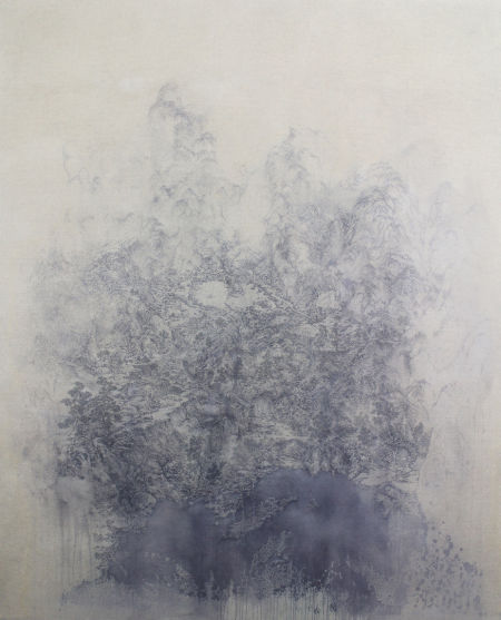 张天军《隔岸云林》190×155cm 布面油画 2013