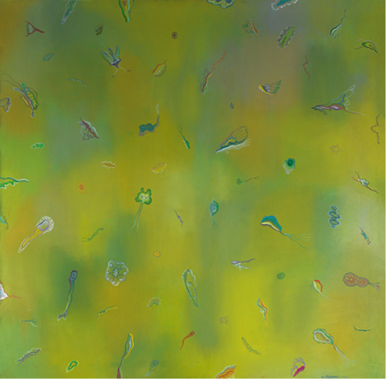 孙良 94’黄 油彩 画布 150×150cm 1994