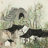 吴冠中(1919-2010) 江南水乡