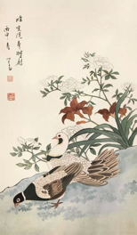 溥儒(1896-1963)双鸽
