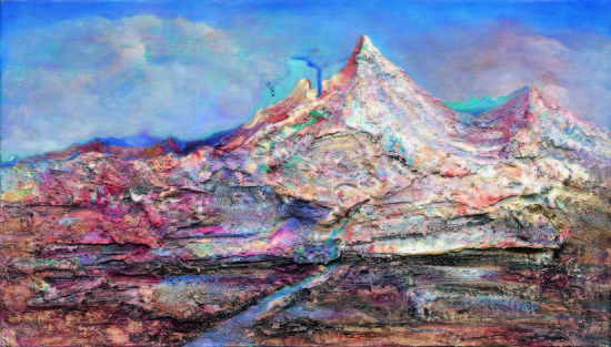 青水出高山 2013年 综合材料 45cmx80cm