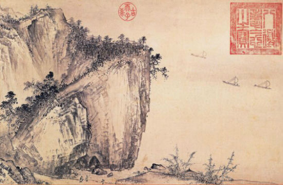 台北故宫博物馆溪山清远图卷原图(局部) 台北故宫博物馆溪山清远图卷原图(局部)